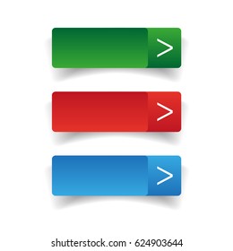 Web buttons set vector