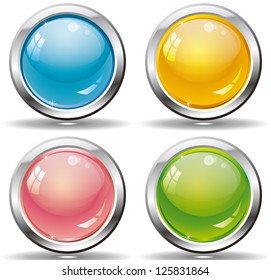 web buttons set for website or app. Vector esp 10
