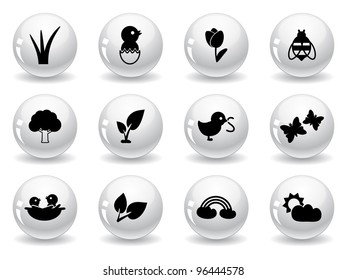 Web buttons, spring icons