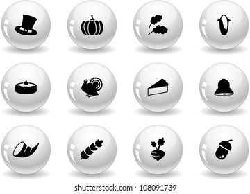 Web buttons, thanksgiving icons