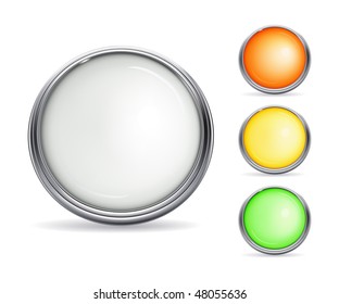 Web buttons, traffic lights, vector