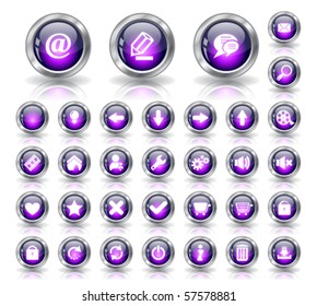 Web buttons. Vector.