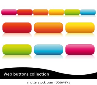 Web buttons vector collection