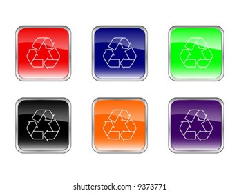 Web buttons. Vector illustration (clipping path)