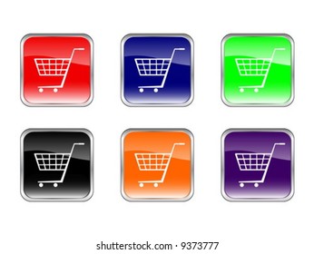 Web buttons. Vector illustration (clipping path)