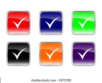 Web buttons. Vector illustration (clipping path)