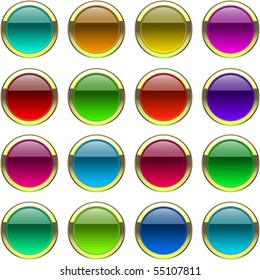 Web buttons for web. Vector set.