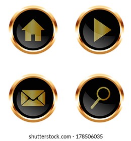  web buttons for website or app illustration vector format