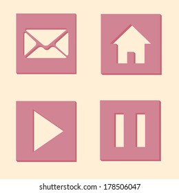  web buttons for website or app illustration vector format