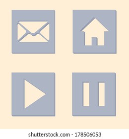  web buttons for website or app illustration vector format