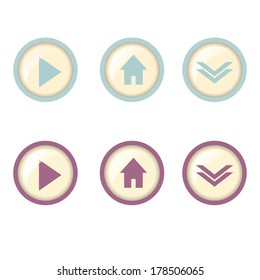  web buttons for website or app illustration vector format