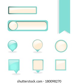  web buttons for website or app illustration vector format