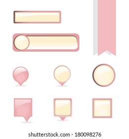  web buttons for website or app illustration vector format