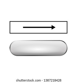 Web buttons for website or app on white background
