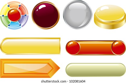  web buttons for website or app. Vector