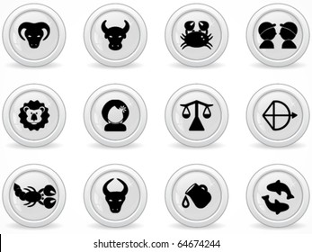 Web buttons, zodiac sign