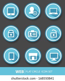 Web buttons,Blue version,vector