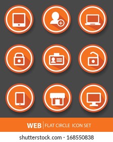 Web buttons,Orange version,vector