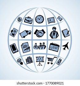 Conjunto de logotipos esbozados para empresas. Dibujo de vectores