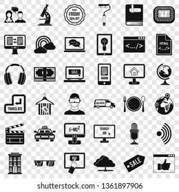 Web calendar icons set. Simple style of 36 web calendar vector icons for web for any design