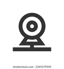 icono de línea negrita negra de la cámara web 