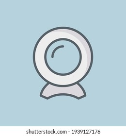 Web cam Flat Icon Isolated On White Background