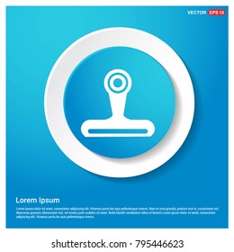 Web Cam Icon Abstract Blue Web Sticker Button