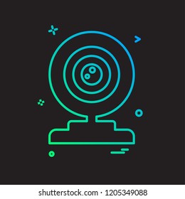 Web cam icon design vector