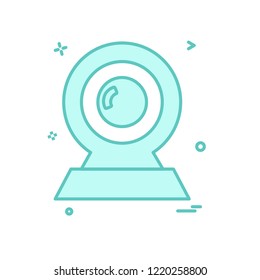 Web cam icon design vector