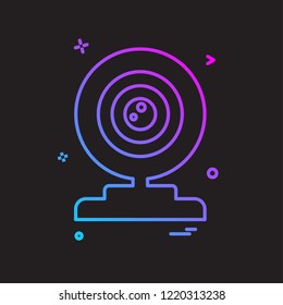 Web cam icon design vector