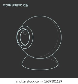 Web cam icon line element. Vector illustration of web cam icon line isolated on clean background for your web mobile app logo design.