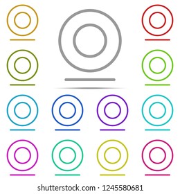 web cam icon in multi color. Simple outline vector of web, minimalistic set for UI and UX, website or mobile application