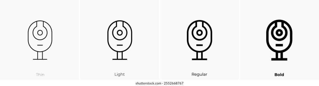 web cam icon. Thin, Light Regular And Bold style design isolated on white background