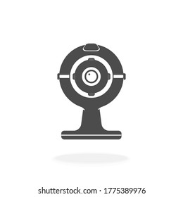 Icono De Cam Web Para Video Chat - Signo De Símbolo De Ilustración Vector