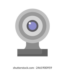 Cámara de Web ilustrada sobre fondo blanco