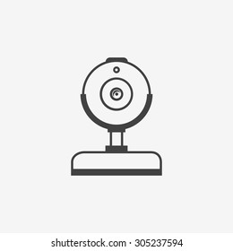 Web cam monochrome icon