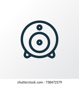 Web Cam Outline Symbol. Premium Quality Isolated Broadcast Element In Trendy Style.
