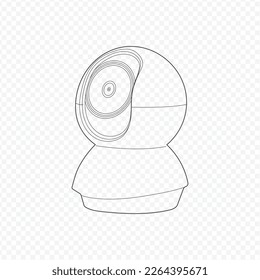 Web Cam Outline Vector Art