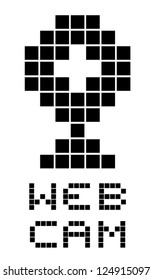 Web cam pixel icon