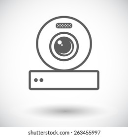 Web cam. Single flat icon on white background. Vector illustration.