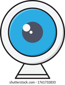web cam vector flat color icon 