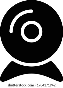 web cam vector glyph flat icon 
