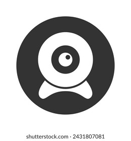 Web Cam Vector icon Solid style Flat sign