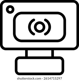 Web Cam Vector Line icon Design