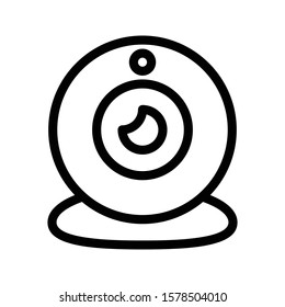 web cam vector thin line icon 