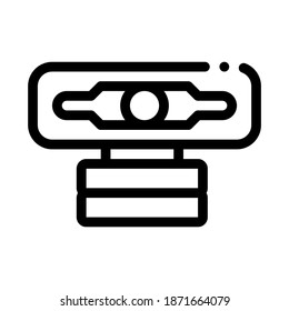 web camera black icon vector. web camera sign. isolated symbol illustration