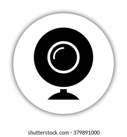 web camera  - black vector icon