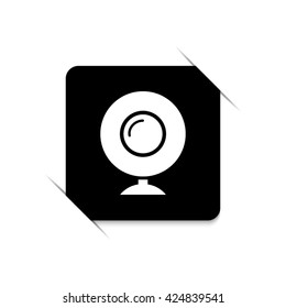 web camera  - black vector icon