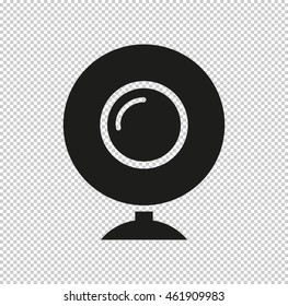 web camera -  black vector icon