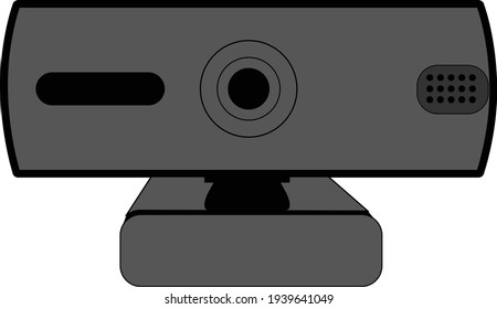 web camera for desktop computer vector illustraton